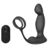 Sex HD Virgil - vibracijski masažer prostate s penis in moda obročkom - črna