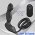 Sex HD Virgil - vibracijski masažer prostate s penis in moda obročkom - črna