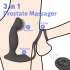 Sex HD Virgil - vibracijski masažer prostate s penis in moda obročkom - črna