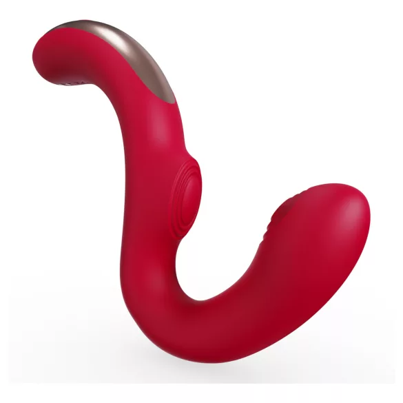SEX HD Genie - vibrator za G-točko in klitoris - rdeč