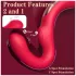 SEX HD Genie - vibrator za G-točko in klitoris - rdeč