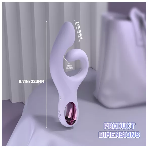 Sex HD - G-točkovni vibrator z ročico za klitoris (vijoličen)