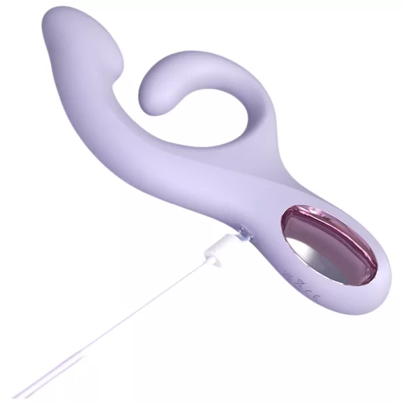 Sex HD - G-točkovni vibrator z ročico za klitoris (vijoličen)