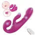 SEX HD Co-op Bliss - strap-on vibrator s stimulacijo klitorisa - vijoličen