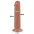 Lovetoy - dildó z vakuumsko osnovo - dvoplastni realistični - 20 cm naravno