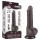Lovetoy - realistični dildo z mošnji - dvojna plast - 19,5 cm - rjav