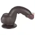 Lovetoy - realistični dildo z mošnji - dvojna plast - 19,5 cm - rjav