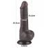 Lovetoy - realistični dildo z mošnji - dvojna plast - 19,5 cm - rjav