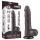 Lovetoy - dvojen dildo s mošnji - realističen, rjav, 20 cm