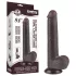 Lovetoy - dildó z dvema plastema s priseskom - 20,8 cm - rjav