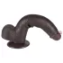 Lovetoy - dildó z dvema plastema s priseskom - 20,8 cm - rjav