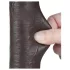 Lovetoy - dildó z dvema plastema s priseskom - 20,8 cm - rjav