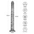 Lovetoy King Size - ekstra velik vibrator - 40,5 cm (siva)