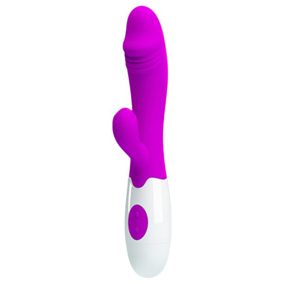 Pretty Love Snappy - vodoodporen vibrator za G-točko s stimulatorjem klitorisa (vijoličen)