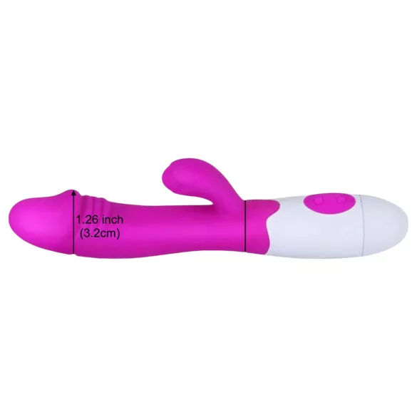 Pretty Love Snappy - vodoodporen vibrator za točko G z klitoralnim krakom (vijoličen)