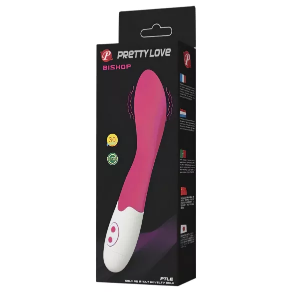 Pretty Love Bishop - vibrator za G-točko - vodoodporen - roza-bela