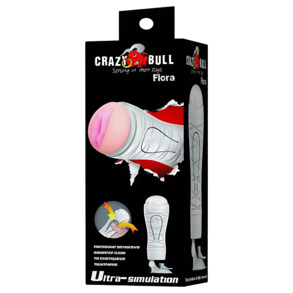 Crazy Bull - moški masturbator z vakumskim podstavkom - naravna barva
