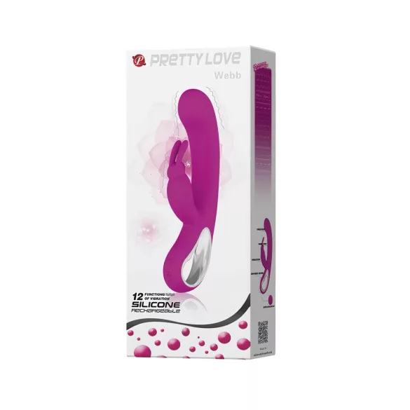 Pretty Love Webb - vibrator s klitoralnim nastavkom - roza