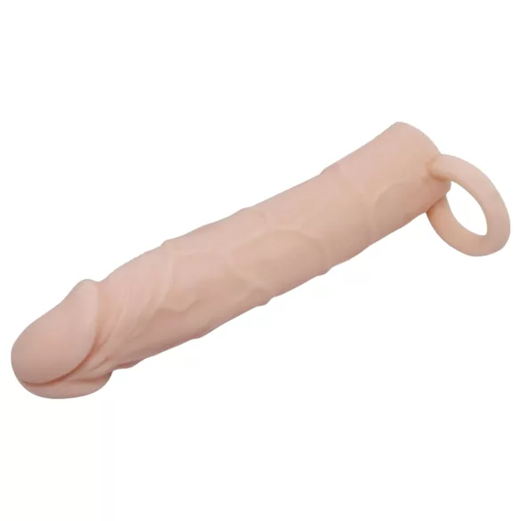 Pretty Love - obroček za penis s podaljškom - naravna barva