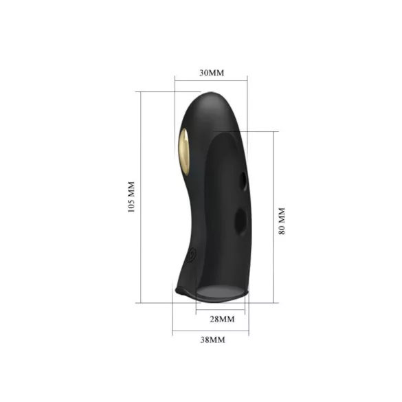 Pretty Love Marico - elektro stimulacijski prstni vibrator - črna