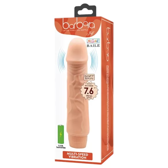 Baile Barbara - realistični vibrator - 19,5 cm - naravna barva