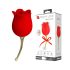 Pretty Love Rose Lover - 2v1 jezikovni vibrator (rdeč)