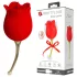 Pretty Love Rose Lover - vibrator za klitoris z jezičkom 2v1 - rdeč