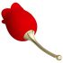 Pretty Love Rose Lover - 2v1 jezikovni vibrator (rdeč)
