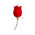 Pretty Love Rose Lover - 2v1 jezikovni vibrator (rdeč)