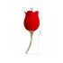 Pretty Love Rose Lover - vibrator za klitoris z jezičkom 2v1 - rdeč