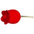 Pretty Love Rose Lover - 2v1 jezikovni vibrator (rdeč)