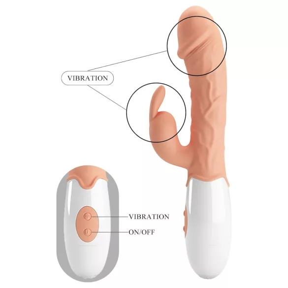 Pretty Love Easter Bunny - vibrator z dodatno stimulacijo klitorisa - naraven