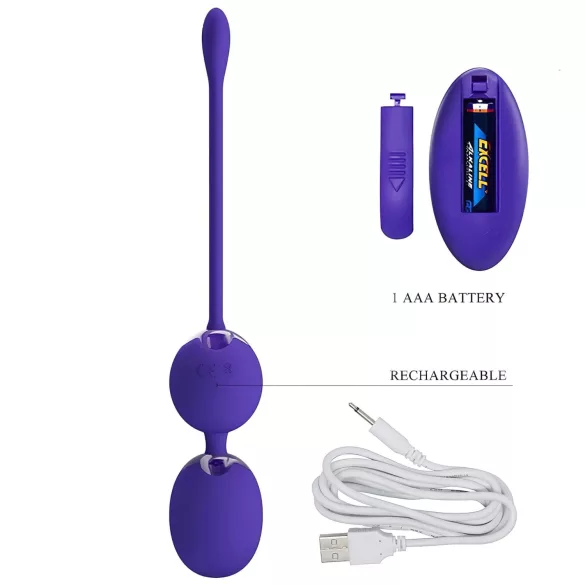 Pretty Love Willie Youth - gejša kroglica na daljinsko upravljanje - vijolična