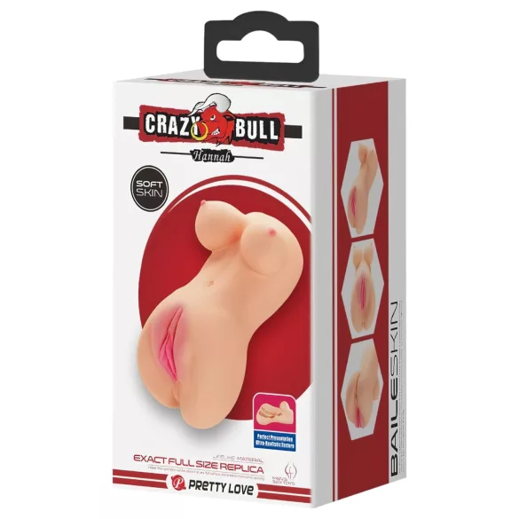 Crazy Bull - realistična mini vagina - naravna barva