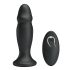 MR. PLAY - črni polnljivi analni vibrator z daljincem