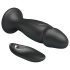 MR. PLAY - črni polnljivi analni vibrator z daljincem