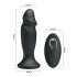 MR. PLAY - črni polnljivi analni vibrator z daljincem