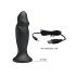 MR. PLAY - črni polnljivi analni vibrator z daljincem