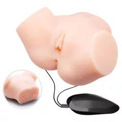   Crazy Bull - masturbator v obliki zadnjice z vibracijo - naravna barva