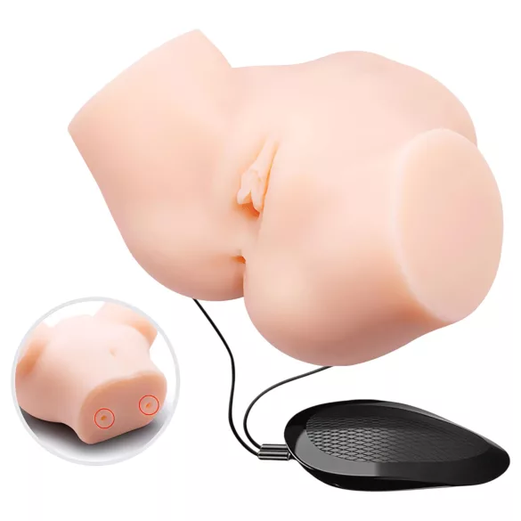 Crazy Bull - masturbator v obliki zadnjice z vibracijo - naravna barva