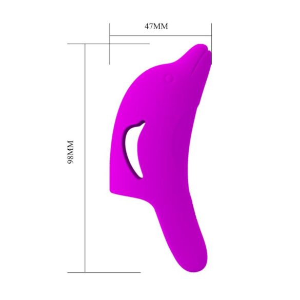 Pretty Love Delphini - delfinski vibrator za prst (vijoličen)