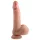 Dual Density - realistični dildo z modami in priseskom - 18 cm - naravna barva