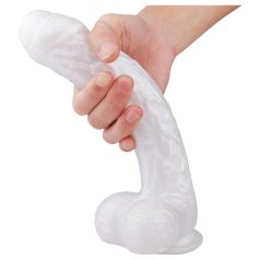   Sex HD Martin - realistični dildo s priseskom in modami - bel