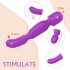 Seksi HD Iris – Grelni masažni vibrator z 2 motorčkoma (vijoličen)