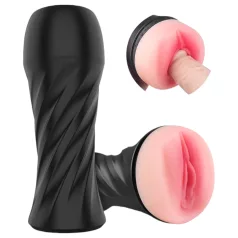   Sex HD Marcus - realistična umetna vagina v ohišju (črno-naravna)