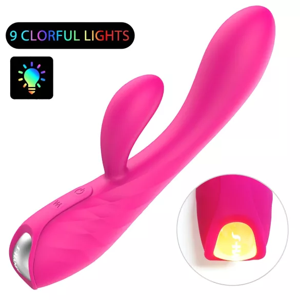 Sex HD Muses - vibracijski masažer za segrevanje - polnjenje USB - roza