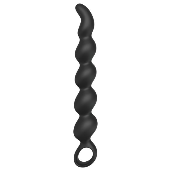 Seksi HD Steven - rebrasti analni dildo (črn)