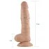 Lovetoy Real Extreme - dildo z vakuumsko osnovo - 21 cm - naravna barva