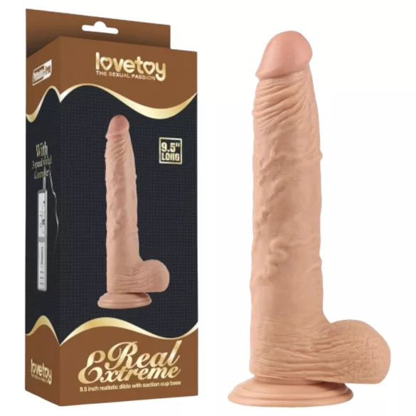 Lovetoy Real Extreme - dildo s priseskom - 24 cm