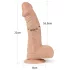 Lovetoy Real Extreme - dildo s priseskom - 23 cm (naravno)